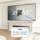 DQ Wandsteun Rotate XL 70 cm Draaibaar TV-meubel - Wand TV-meubel Zwart
