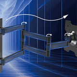 DQ Wandsteun Rotate XL 70 cm Draaibaar TV-meubel - Wand TV-meubel Zwart