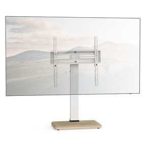 XTRARM TS1025 - Soporte TV roble blanco de mesa