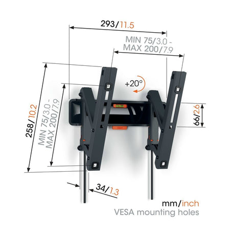 Vogel's TVM 3215 KANTELKLEINE WANDBEVESTIGING