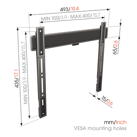 Vogel's TVM 5405 Vaste tv-beugel 32 -77 inch platinumgrijs