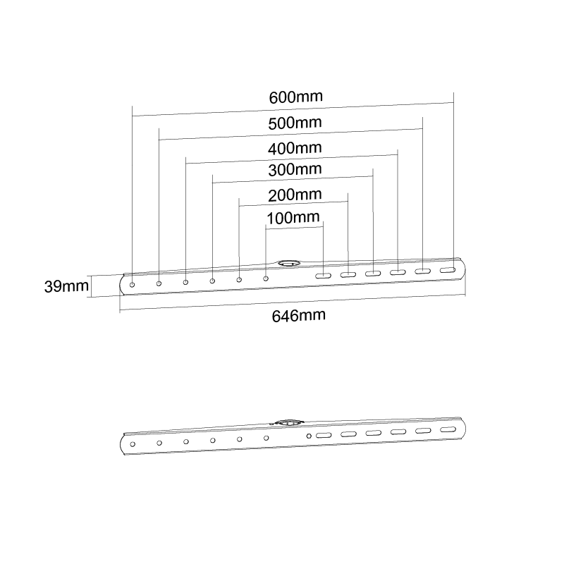 XTRARM VESA adaptador Negro Serie FS - VESA 600x400 mm