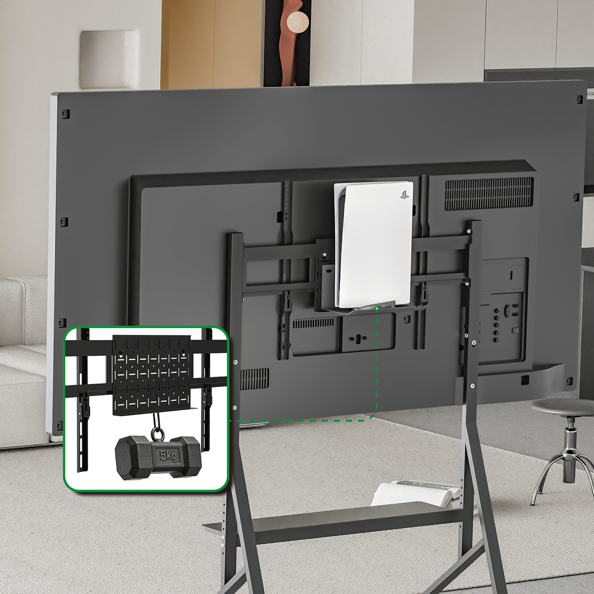XTRARM Aura XTR-FS5150 – Mobiele tv-vloerstandaard 42"-110" Zwart