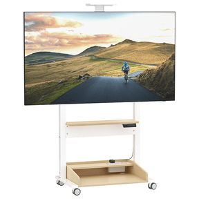 DQ Wall-Support Zelos blanco Móvil – Soporte Tv de pie eléctrico