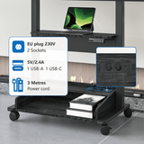DQ Wandsteun Zelos zwart Mobiel – Elektrisch staand tv-meubel