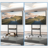 DQ Wall-Support Zelos nogal negro Móvil – Soporte Tv de pie eléctrico